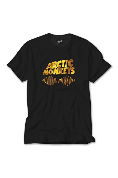 Liyada Μπλουζάκι με λογότυπο Arctic Monkeys Wave Gold Black