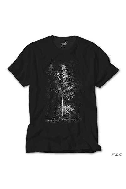 WAKHA Tricou negru forest