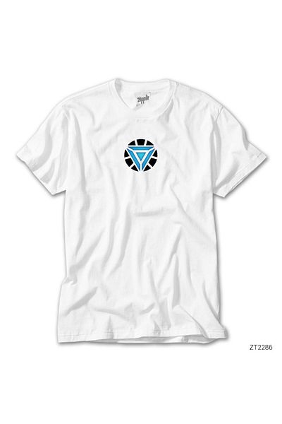 CrowsGate Iron Man 2019 Arc Reactor White T-shirt