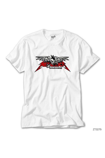 CrowsGate Metallica Seek and Destroy Skull White T-shirt