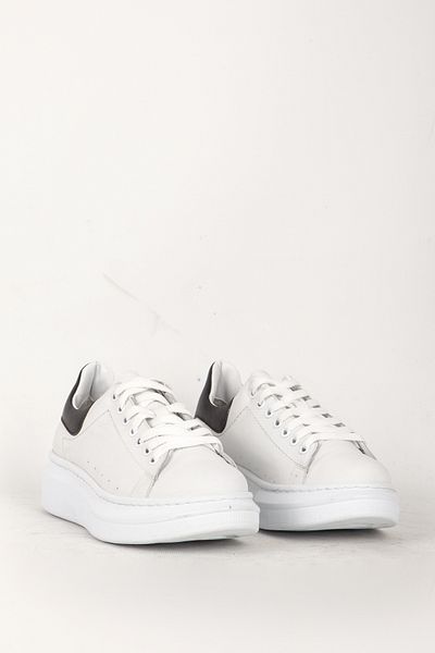 Dericlub Pantofi de damă cu talpă groasă Pantofi casual din piele naturală Br 04024 Alb/albastru închis