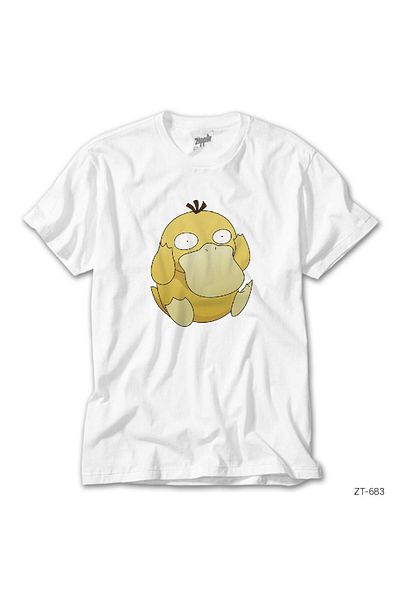 CrowsGate Pokemon Psyduck White T-Shirt