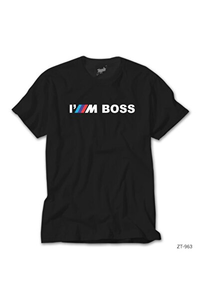 Generic Brand Μπλουζάκι BMW IM BOSS σε μαύρο χρώμα