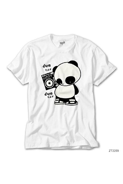 CrowsGate Hip Hop Panda White T-Shirt