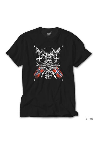 WAKHA Μαύρο T-Shirt με λογότυπο Mayhem Band