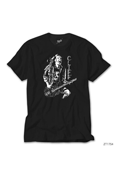 CrowsGate Μαύρο μπλουζάκι Cliff Burton Skecthy
