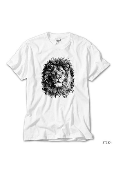 CrowsGate Lion Black White White T-shirt