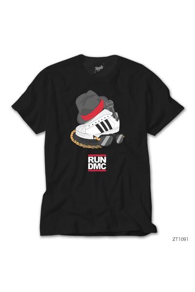 WAKHA Run Dmc Shoes Μαύρο T-Shirt