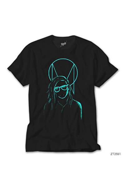 WAKHA Μαύρο T-Shirt Skrillex Silliuette