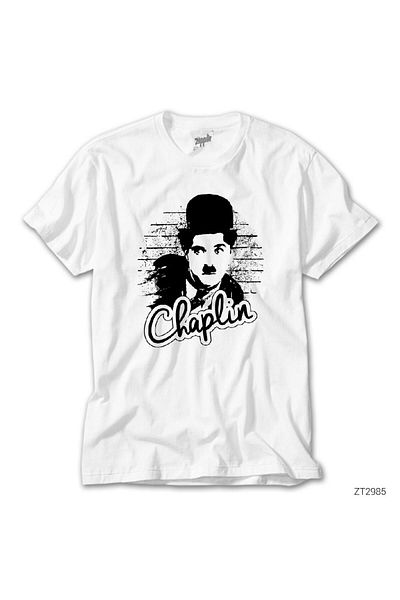 CrowsGate Charlie Chaplin Wall White T-Shirt