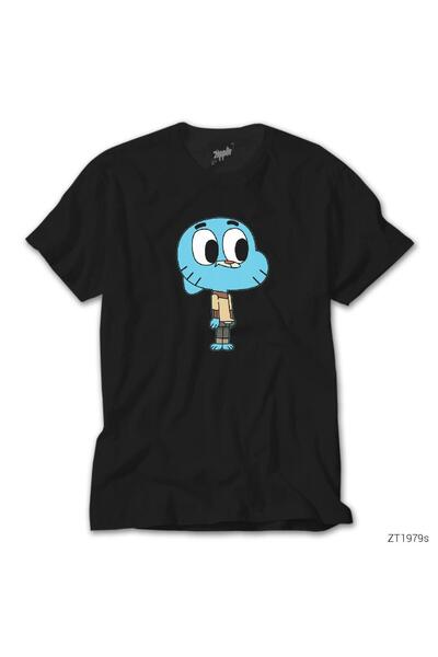 WAKHA Γυναικείο μπλουζάκι Gumball σε μαύρο χρώμα