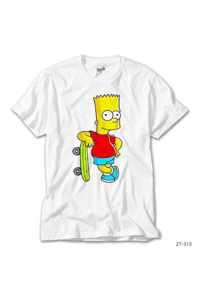 WAKHA بارت سيمبسون تي شيرت أبيض 5XL