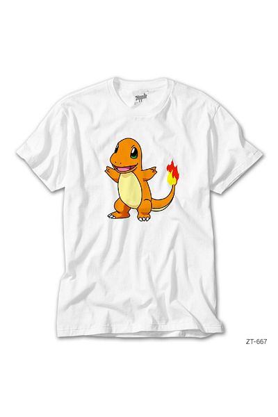 CrowsGate Pokemon Charmander White T-Shirt