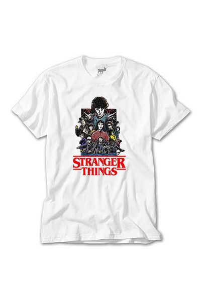 CrowsGate Stranger Things Characters White T-Shirt