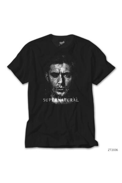 WAKHA Μαύρο T-Shirt Supernatural Deanmon