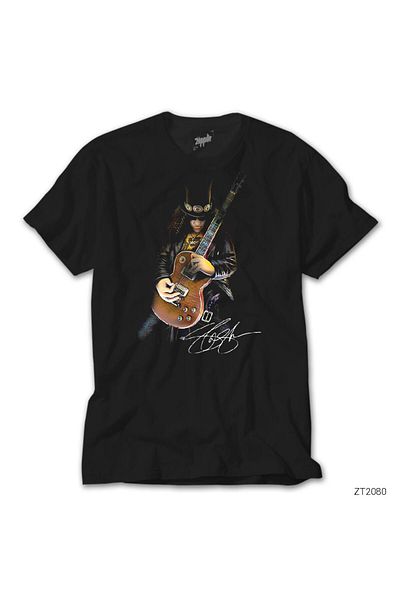 WAKHA تيشيرت Guns N Roses Slash Solo الأسود