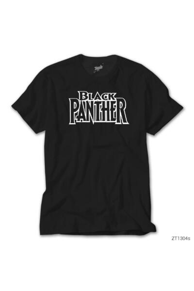 WAKHA Tricou negru cu logo Black Panther