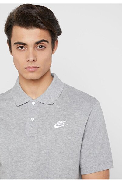 Nike Μπλουζάκι Polo Standard Fit Βαμβακερό Γκρι
