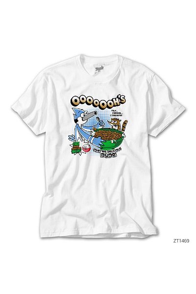 CrowsGate Regular Show Cereal White T-Shirt
