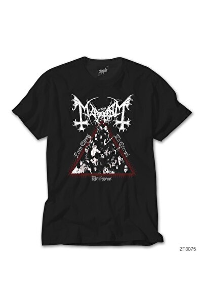 WAKHA Μαύρο μπλουζάκι Mayhem from Chaos