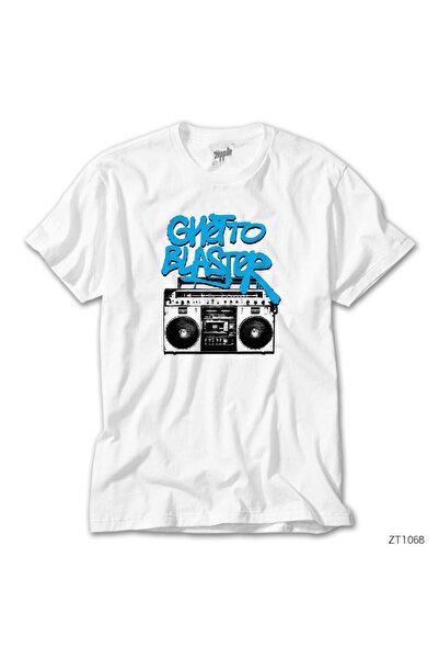 WAKHA Tricou alb Ghetto Blaster