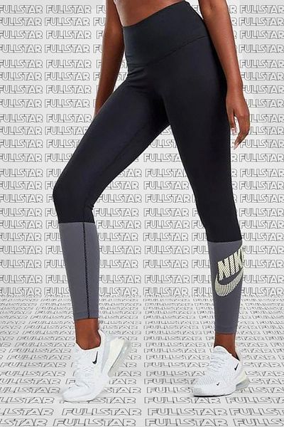 Nike One Training Leggings cu talie înaltă Leggings negri cu 2 buzunare