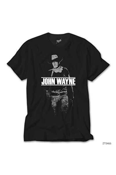 WAKHA تي شيرت جون واين الأسود