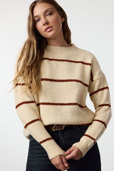 Trendyol Collection Pulover de tricotaj texturat cu dungi de piatră TWOAW23KZ01863