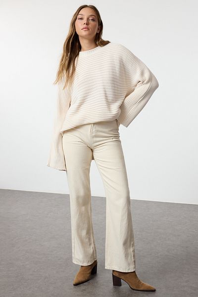 Trendyol Collection Pulover de tricotaj cu decolteu lat - TWOAW25KZ00039