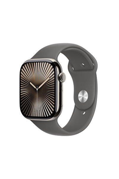 Apple Watch Series 10 GPS + Cellular 46mm Natürel Titanyum Kasa + Taş Grisi S...