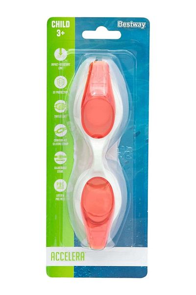 TOYFEST نظارات السباحة للأطفال من Wawe - موديل أحمر (الأعمار 3 - 7) 21062