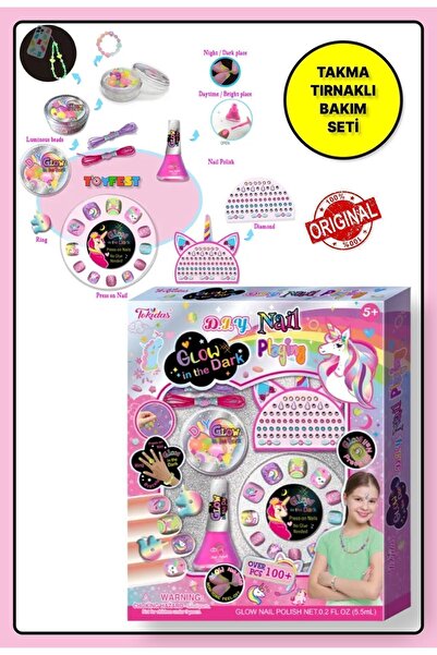 TOYFEST Tokidas D.I.Y Nail Playing/Glow in the Dark - Unicorn Temalı Stickerl...