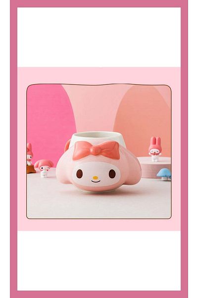 TOYFEST كوب كاواي سانريو ماي ميلودي ثلاثي الأبعاد من البورسلين