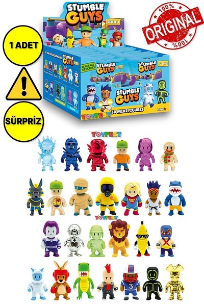 TOYFEST سلسلة Stumble Guys 1 - مجسم فردي صغير ثلاثي الأبعاد - قطعة واحدة - 5 سم