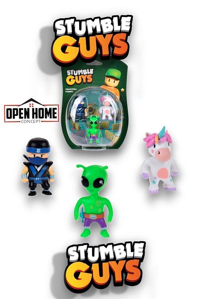 TOYFEST مجسمات ستومبل جيز 3 قطع - 5 سم - أخضر أليان نينجا كاي مايور - 3 قطع
