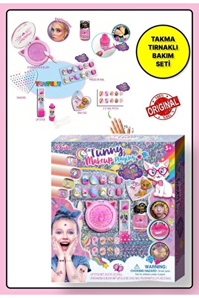 TOYFEST Tokidas Funny Makeup Playing Glow in the Dark Takma Tırnaklı Makyaj G...