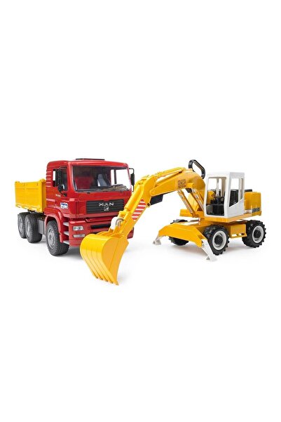 TOYFEST Man Dump Truck and Liebherr Excavator