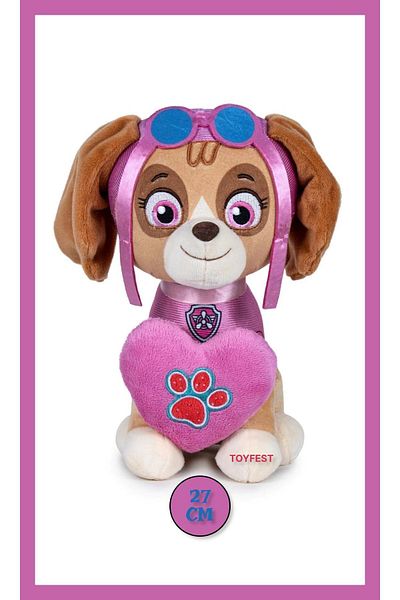 TOYFEST لعبة باو باترول القطيفة سلسلة الحب - سكاي - 27 سم