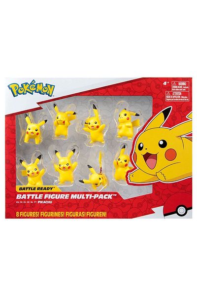 TOYFEST بوكيمون باتل - مجموعة مجسمات بيكاتشو مكونة من 8 قطع