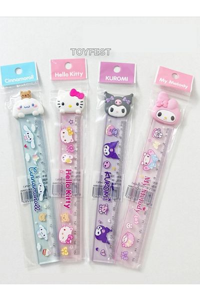 TOYFEST Kurmoni 15 cm Transparent Ruler with Little Witch Figure - ( 1 PC )
