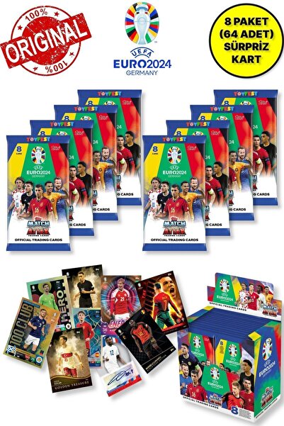 TOYFEST ALMANYA EURO 2024 Avrupa Şampiyonası Match Attax - 8 ADET Futbolcu Ka...