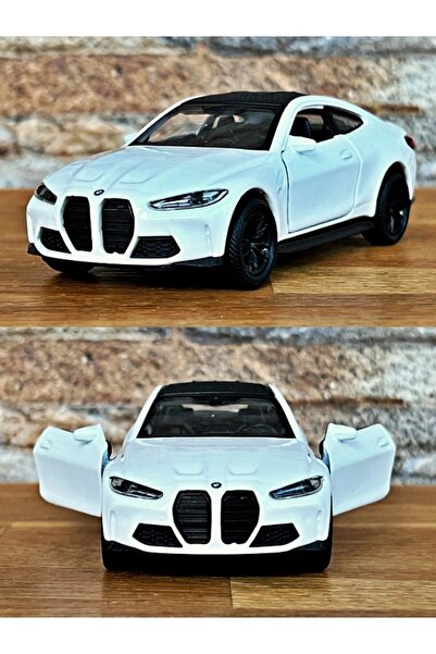 TOYFEST سيارة BMW M4 Pull Drop Die - موديل مصبوبة - أبيض 11.5 سم