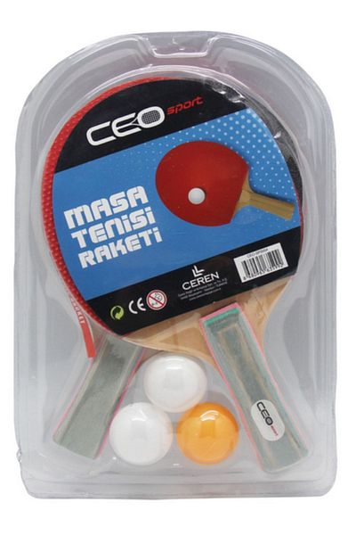 TOYFEST Table Tennis Racket Set - 2 Table Tennis Rackets + 3 Ping Pong Balls ( SP0004 )