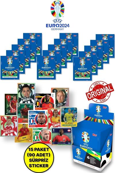 TOYFEST ALMANYA EURO 2024 Avrupa Şampiyonası Match Attax - 15 ADET Futbolcu S...
