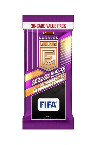 TOYFEST Panini 2022 - 23 بطاقة Donruss Elite لكرة القدم FIFA - حزمة الدهون - سلسلة المجموعة الخاصة - 5 عبوات