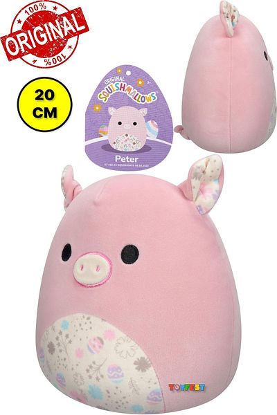 TOYFEST Easter Printed Squishmallows Pig Peter - Soft and Smooth Plush Toy 20cm