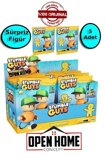 TOYFEST مجموعة المفاجآت Stumble Guys - 5 قطع، 5 سم