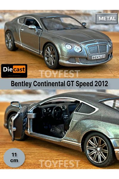 TOYFEST 2012 بنتلي كونتيننتال جي تي سبيد سحب قطرة أبواب قابلة للفتح موديل سيارة معدنية - مدخن 11.5 سم
