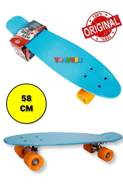 TOYFEST Plastik Kaykay Retroboard 58 cm - Mavi