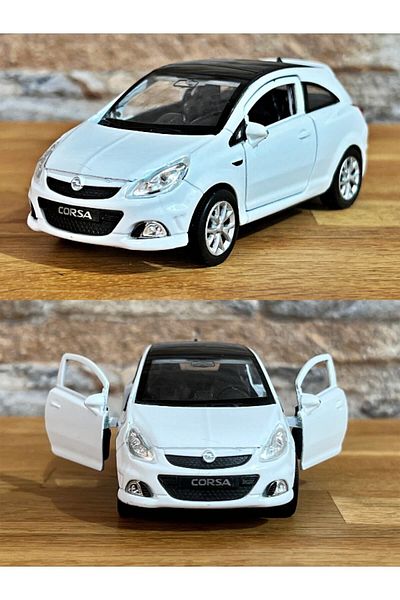 TOYFEST أوبل كورسا OPC سحب قطرة قالب - سيارة معدنية مصبوبة - أبيض 11.5 سم